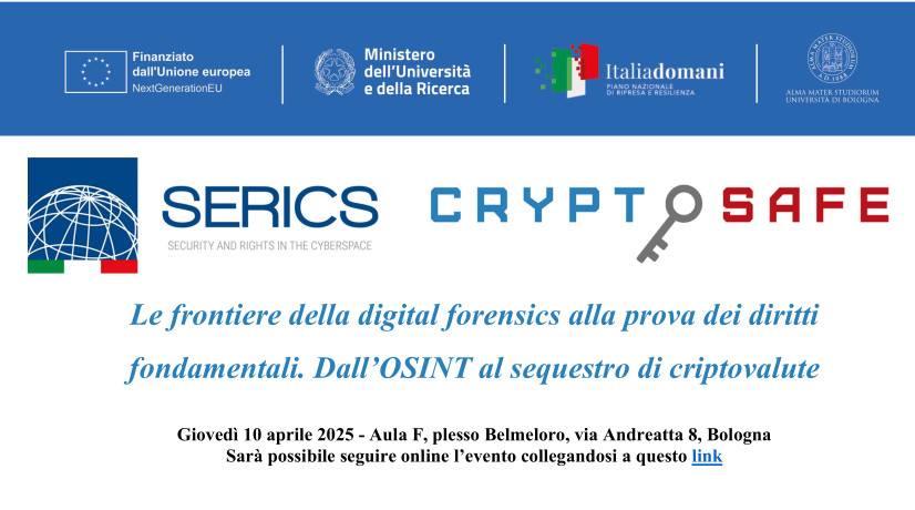 Digital Forensics, OSINT e Criptovalute a Bologna