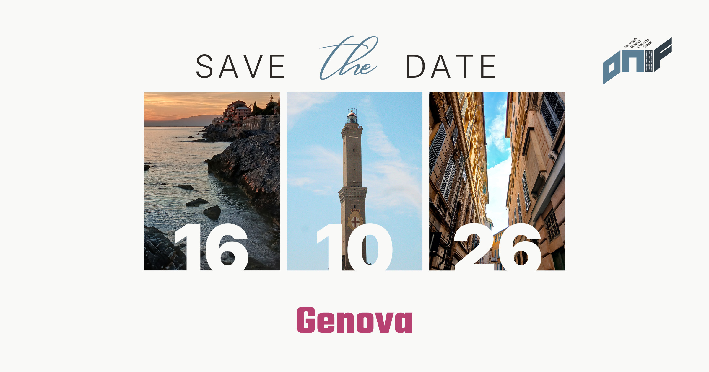 Seminario ONIF Genova 2026 – Save The Date