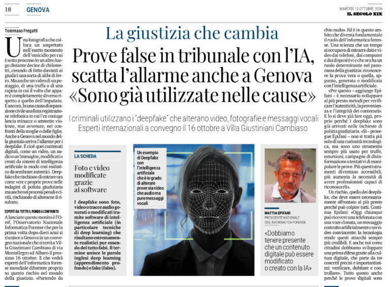 Prove false in tribunale con la IA, scatta l’allarme anche a Genova. “Sono già utilizzate nelle cause”